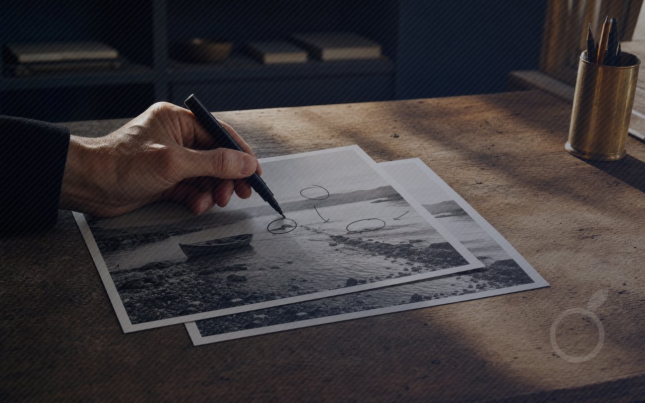 Une main entoure au feutre un detail sur un tirage photo, comme le permet ChatGPT Images 2.5 pour cibler une retouche par commentaire.